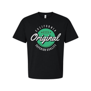 California Original Unisex Graphic T Shirt With Green Circular Badge And Superior Quality