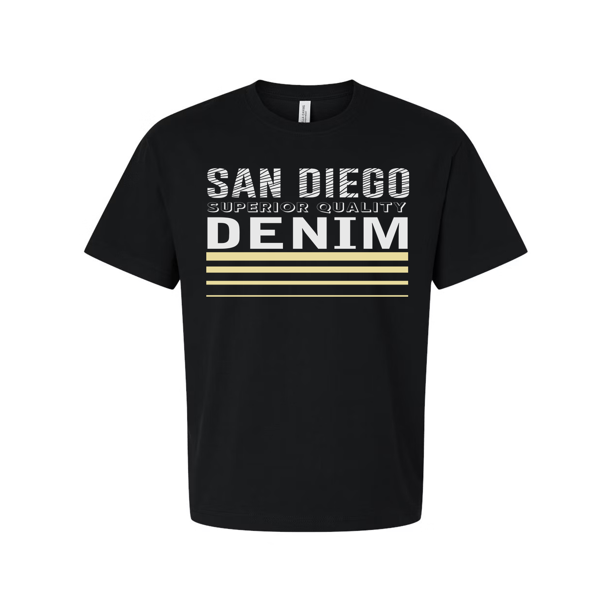 San Diego Denim Graphic T Shirt Unisex Short Sleeve Top Relaxed Fit Casual