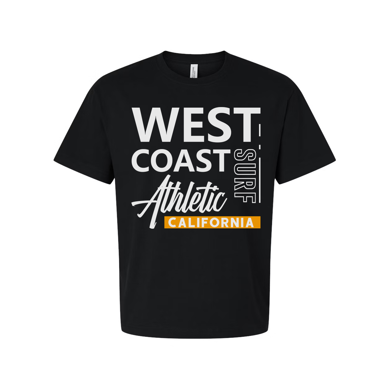 West Coast Surf Graphic T Shirt California Athletic Unisex Tee Short Sleeve