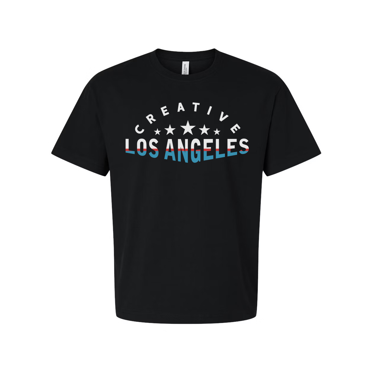Creative Los Angeles Unisex Graphic T Shirt With Bold Text Design And Stars Soft Cotton Everyday Wear