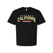 California Graphic Unisex T Shirt Short Sleeve With Star Arch Design Superior Quality Label