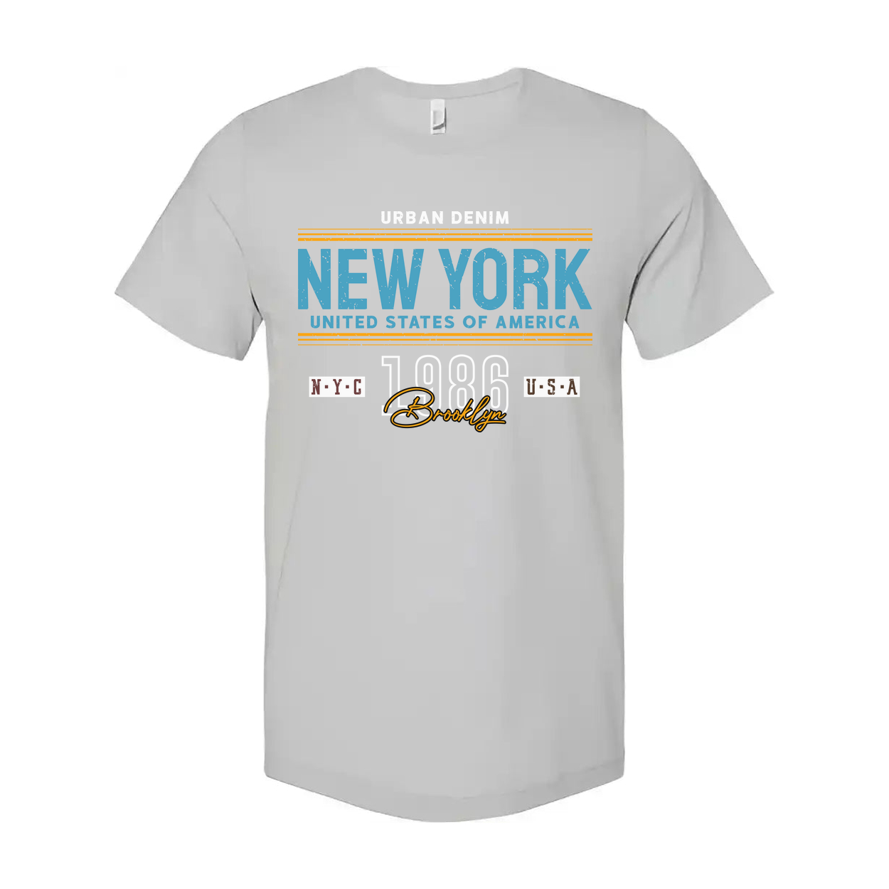 New York City Graphic T Shirt Urban Denim Brooklyn USA Unisex Short Sleeve