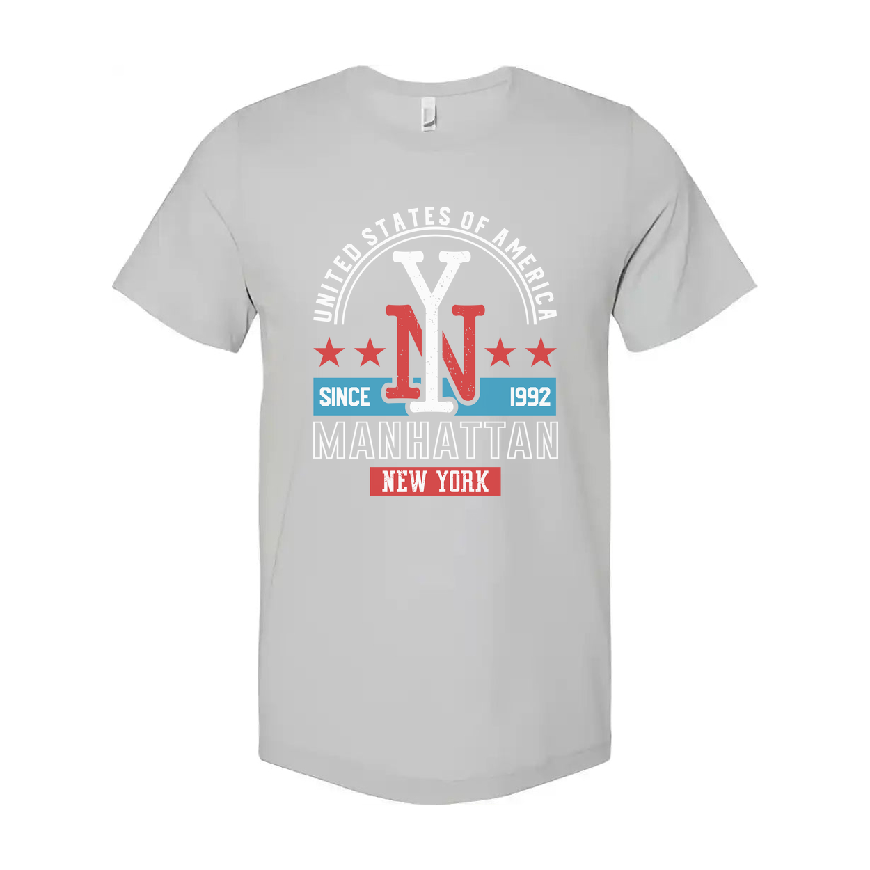 New York Manhattan Graphic Tee Unisex T Shirt With City Emblem Since 1992 USA