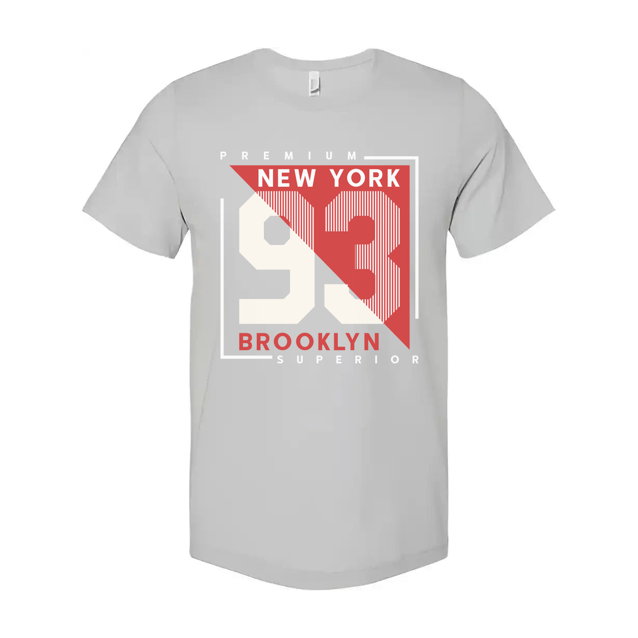 Premium New York 93 Graphic T Shirt With Brooklyn Superior Text Unisex Short Sleeve Cotton