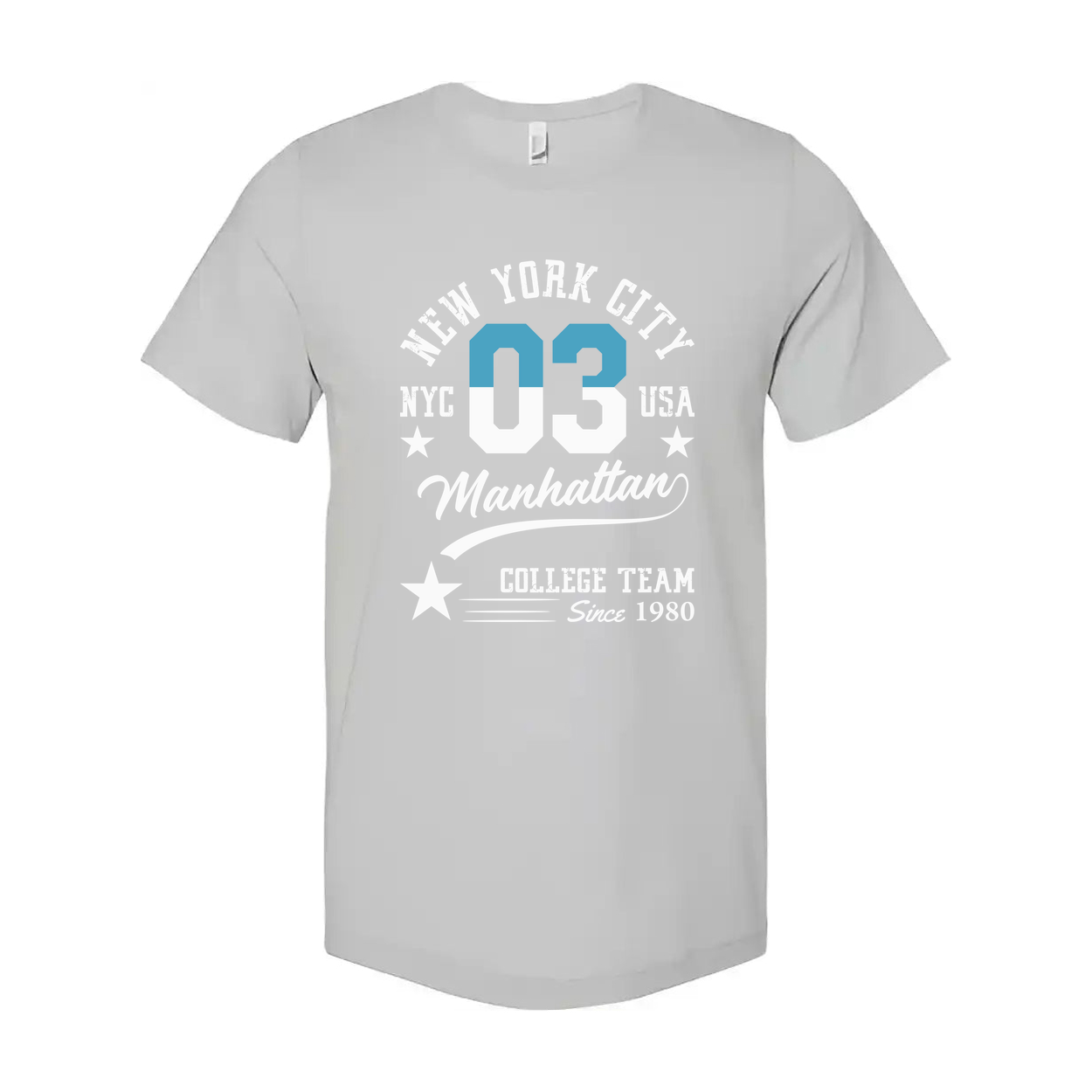 Unisex Graphic T Shirt With New York City 03 Manhattan College Team Since 1980
