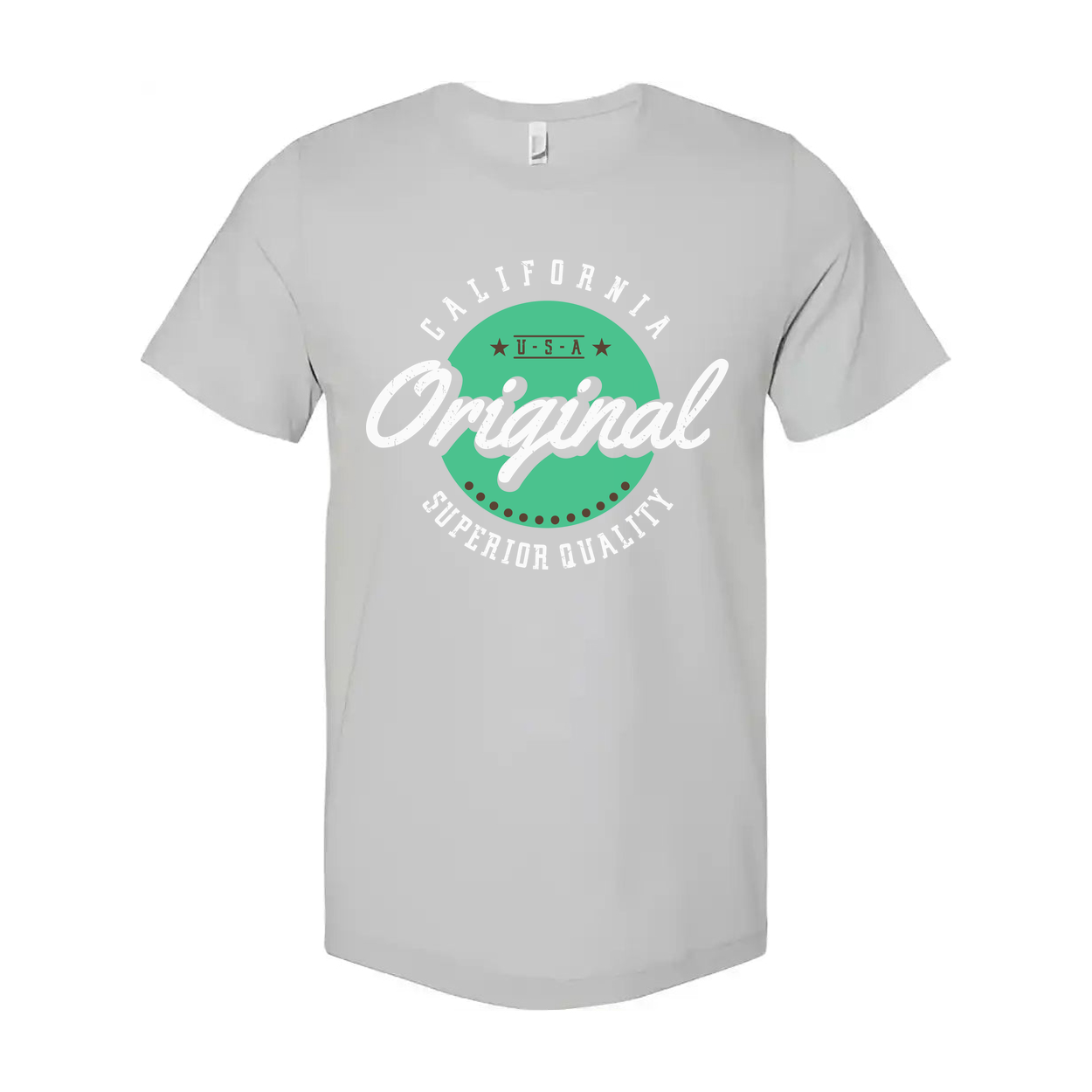 California Original Unisex Graphic T Shirt With Green Circular Badge And Superior Quality