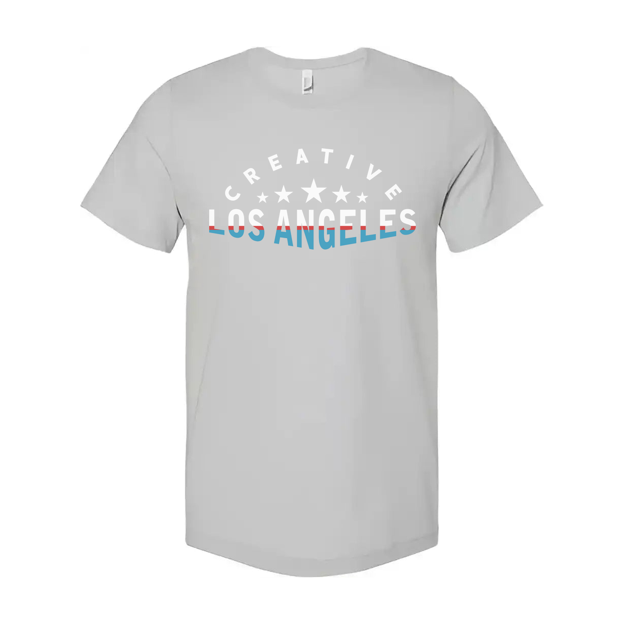 Creative Los Angeles Unisex Graphic T Shirt With Bold Text Design And Stars Soft Cotton Everyday Wear