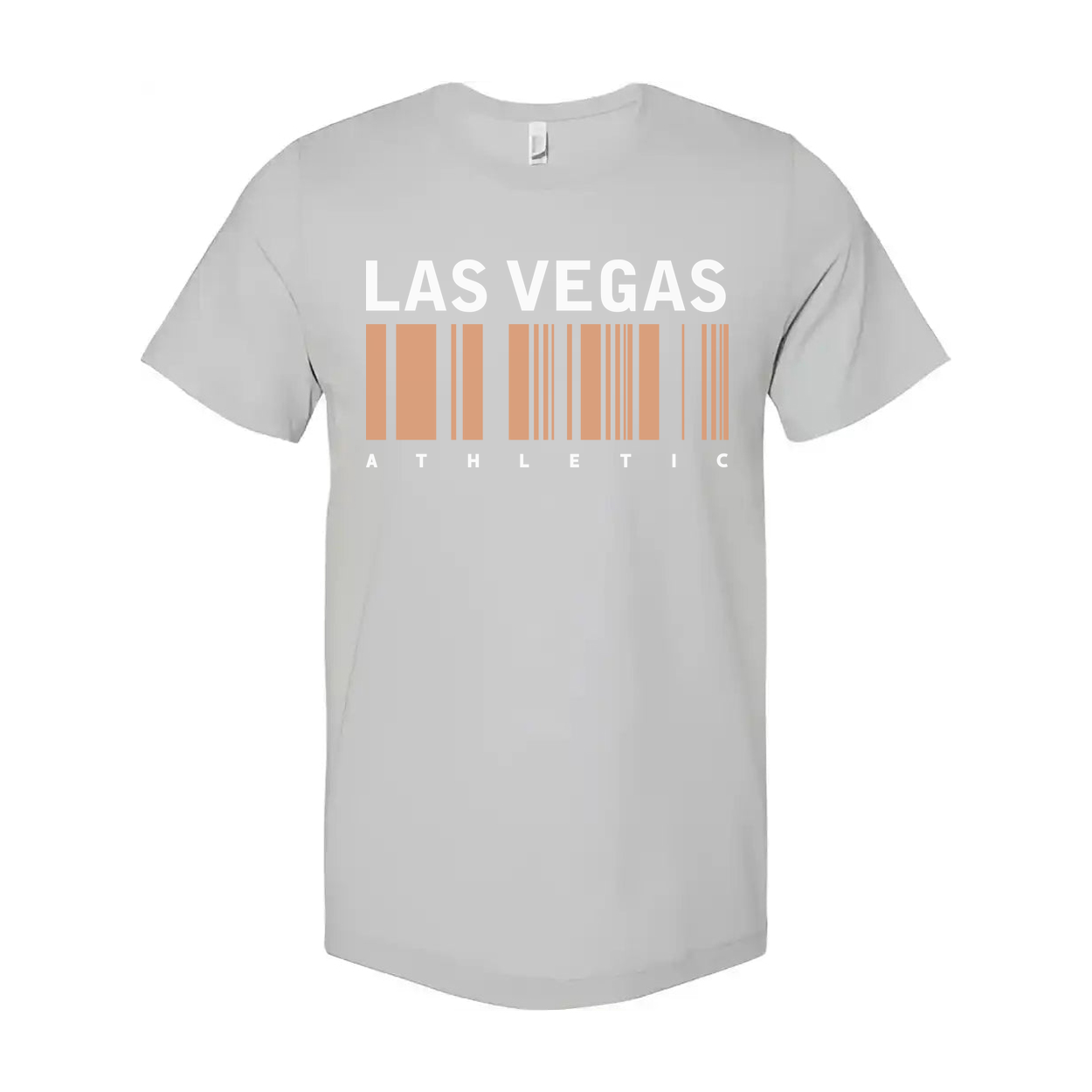 Las Vegas Athletic Barcode Graphic Unisex T Shirt Cotton Short Sleeve Casual Everyday Wear