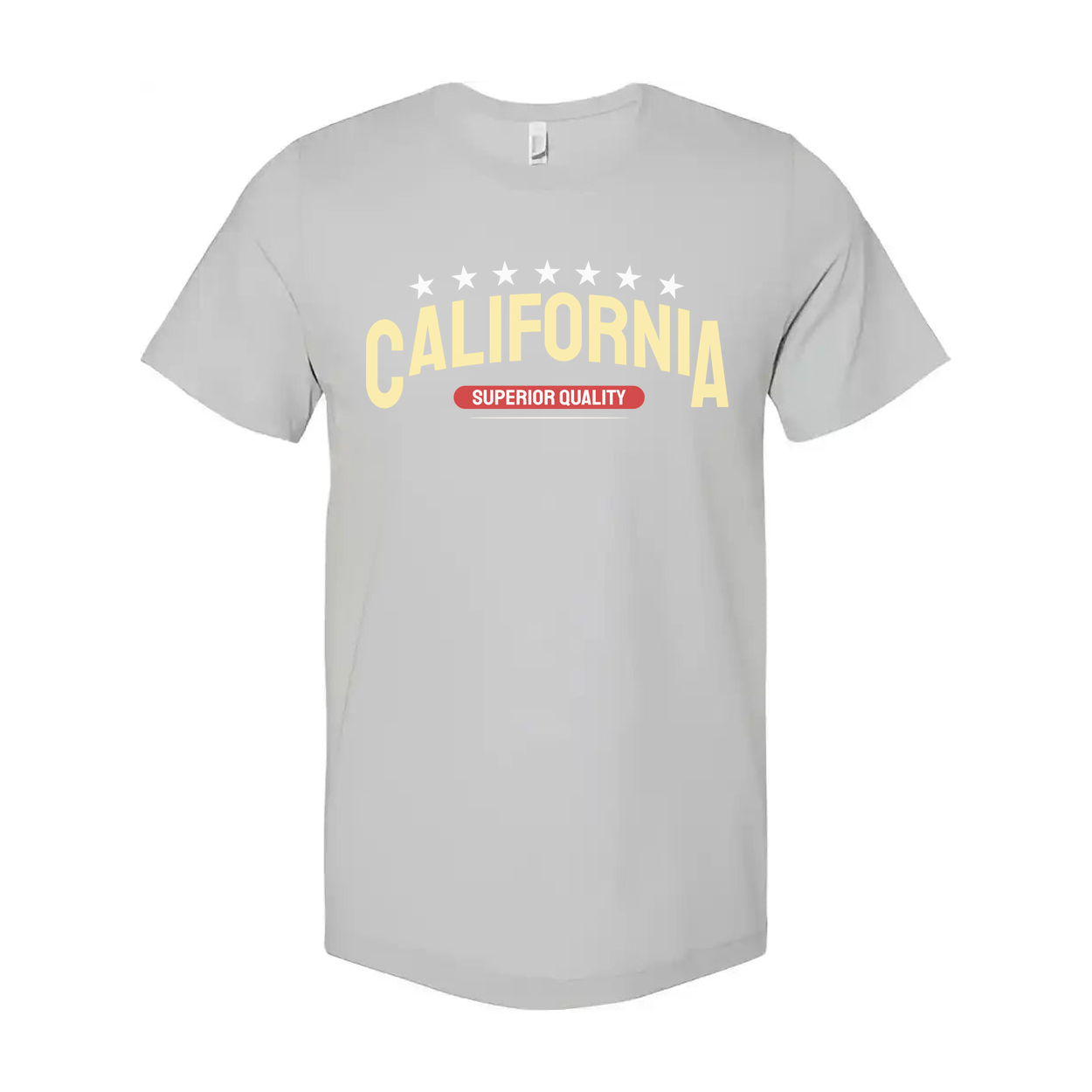 California Graphic Unisex T Shirt Short Sleeve With Star Arch Design Superior Quality Label