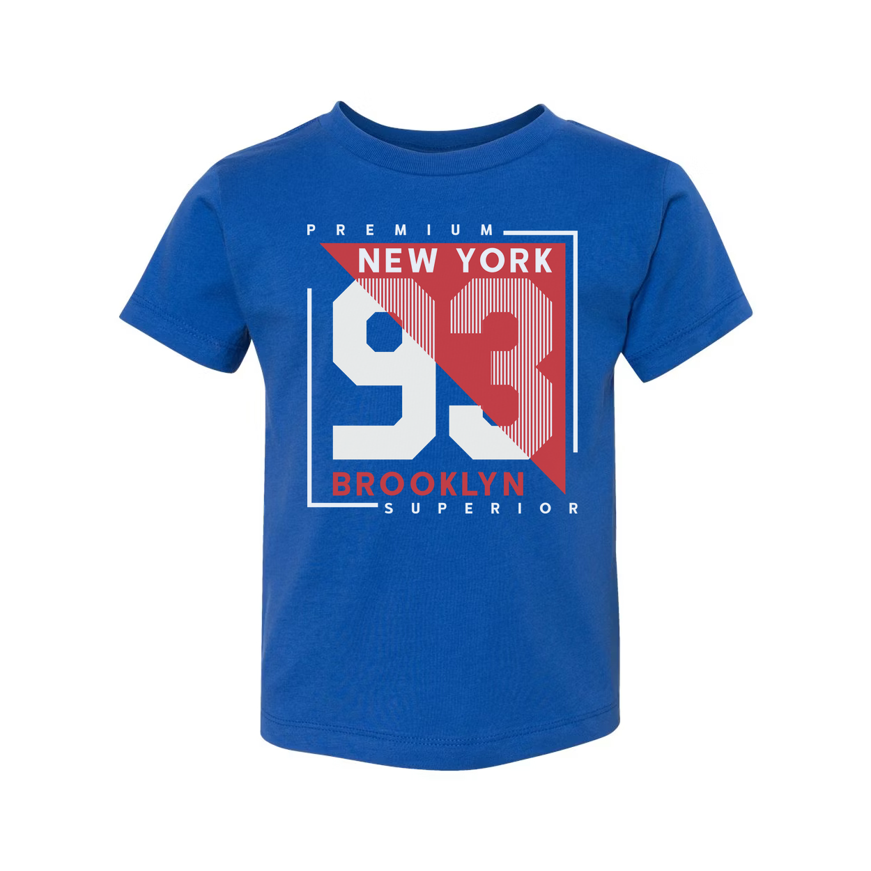 Premium New York 93 Graphic T Shirt With Brooklyn Superior Text Unisex Short Sleeve Cotton