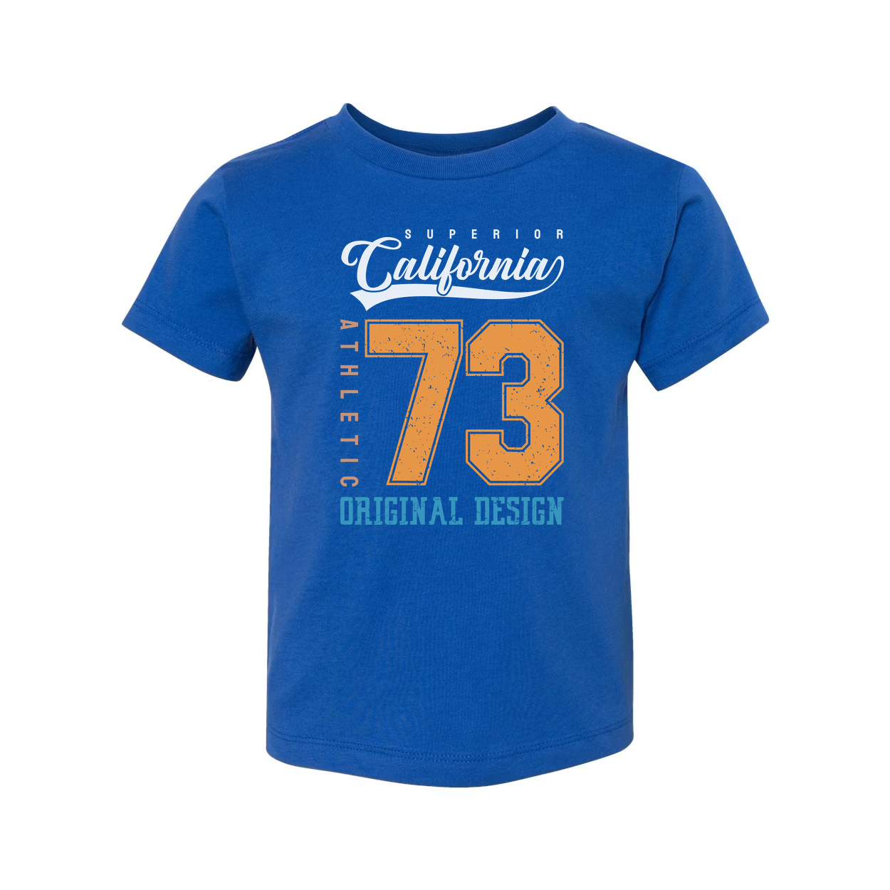White Unisex Athletic California 73 Original Design Graphic T Shirt For Men And Women