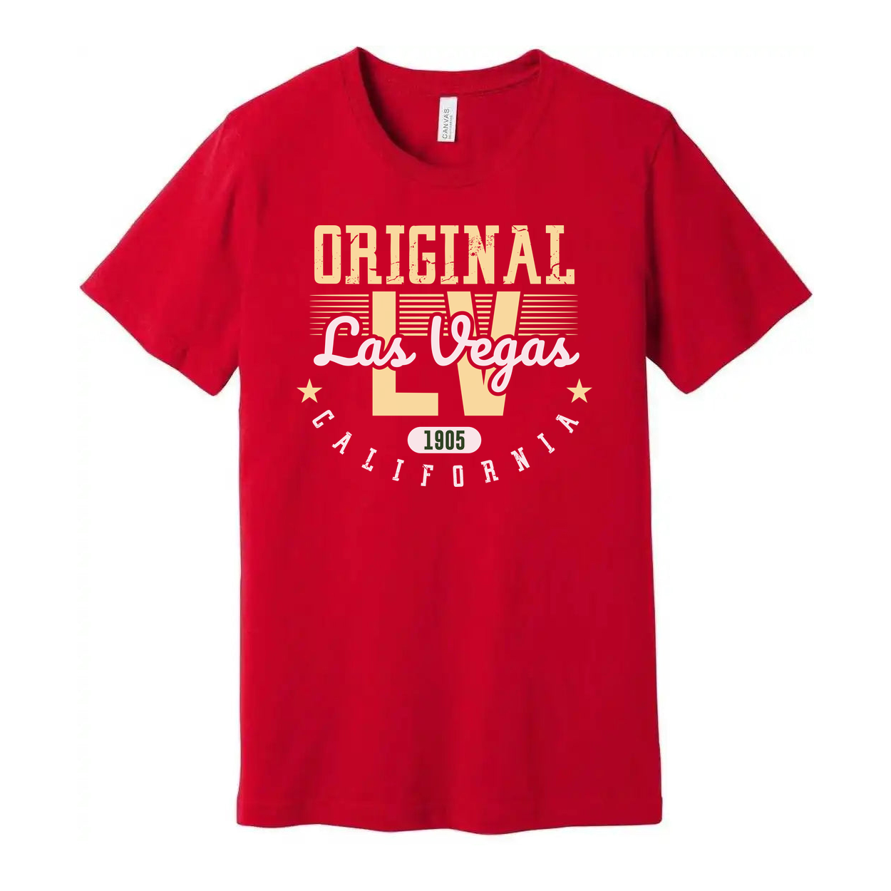 Original Las Vegas California Unisex Graphic T Shirt With Vintage 1905 Era Style Design
