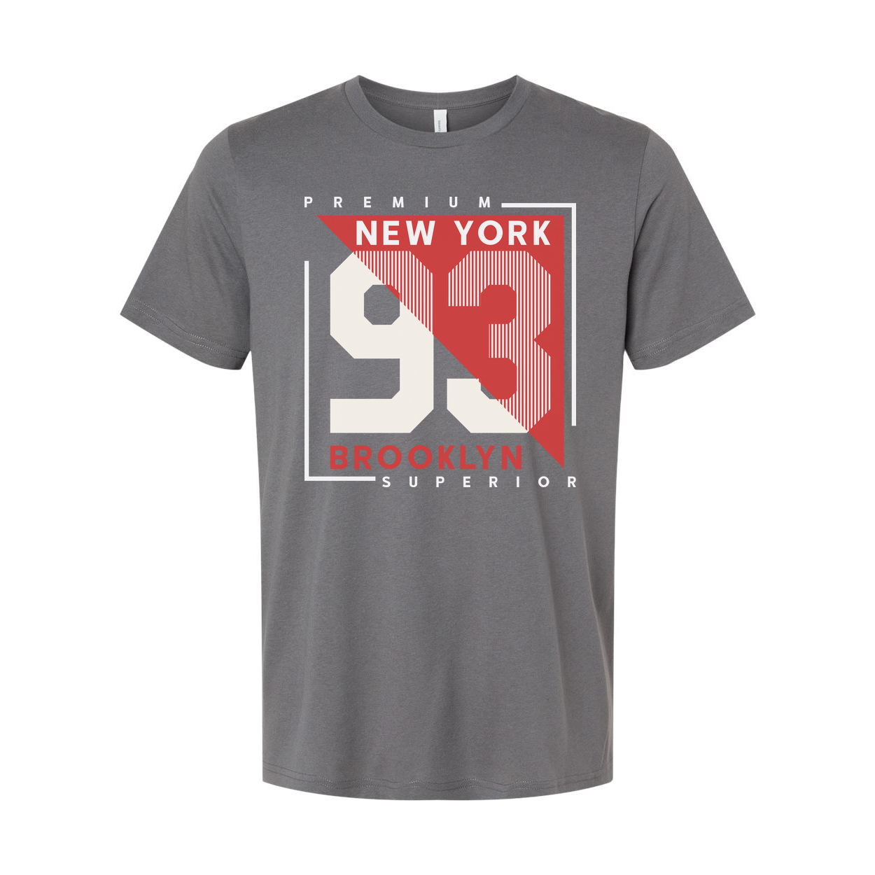 Premium New York 93 Graphic T Shirt With Brooklyn Superior Text Unisex Short Sleeve Cotton