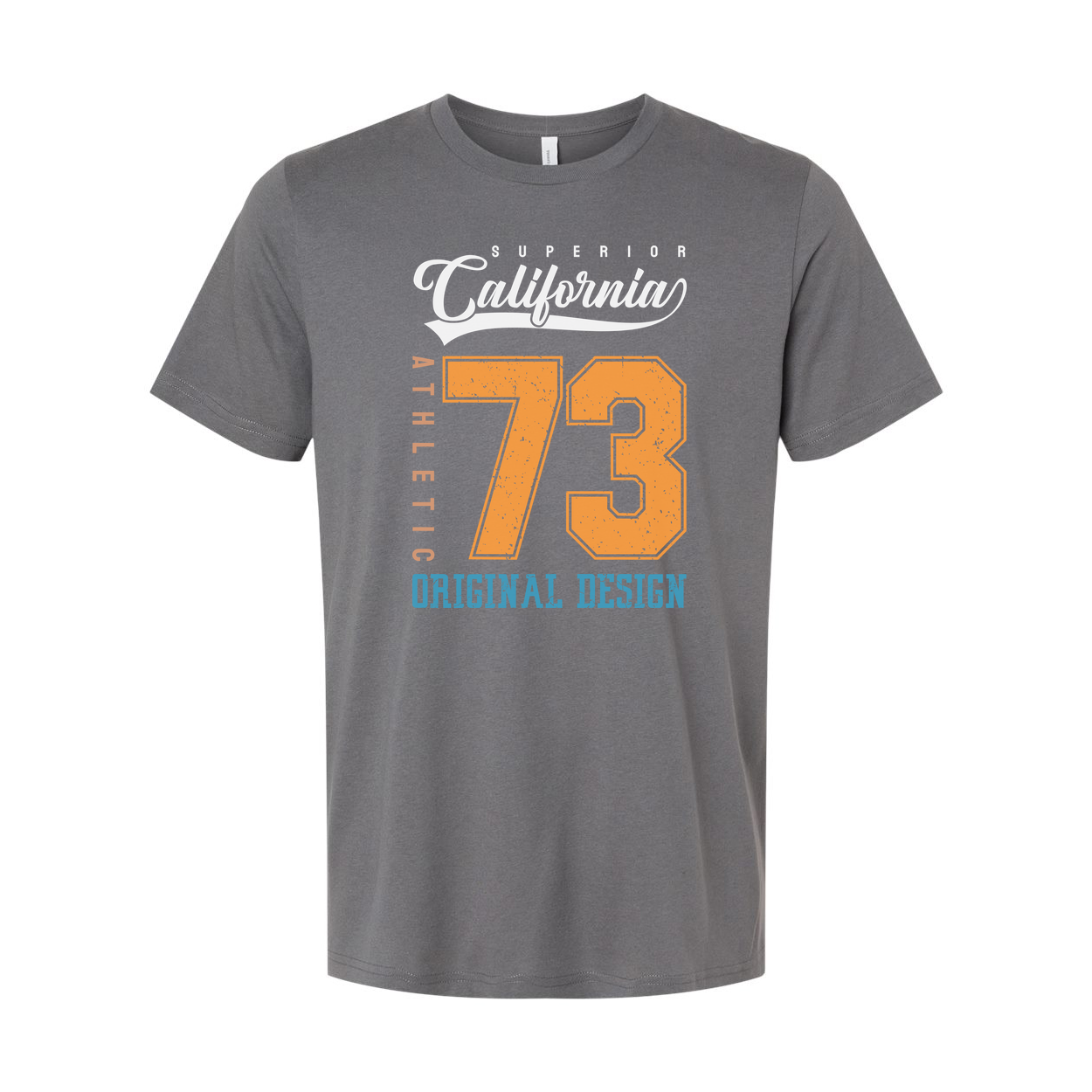 White Unisex Athletic California 73 Original Design Graphic T Shirt For Men And Women