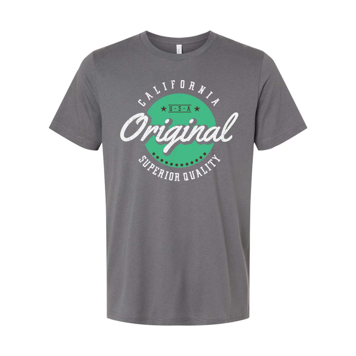 California Original Unisex Graphic T Shirt With Green Circular Badge And Superior Quality
