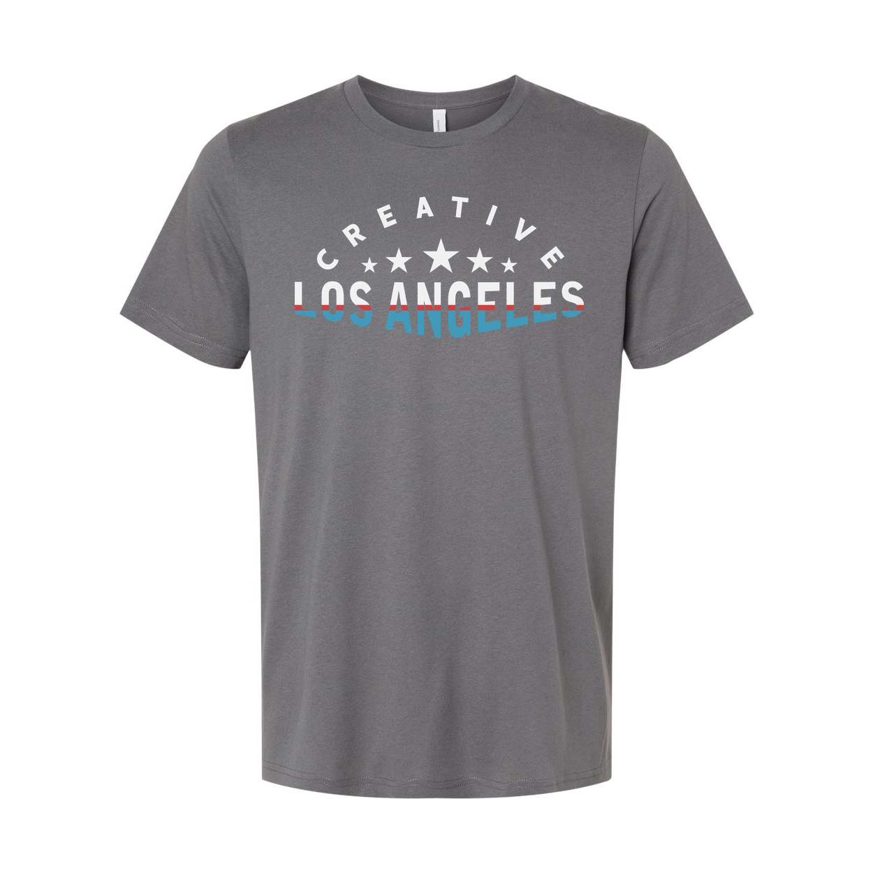 Creative Los Angeles Unisex Graphic T Shirt With Bold Text Design And Stars Soft Cotton Everyday Wear