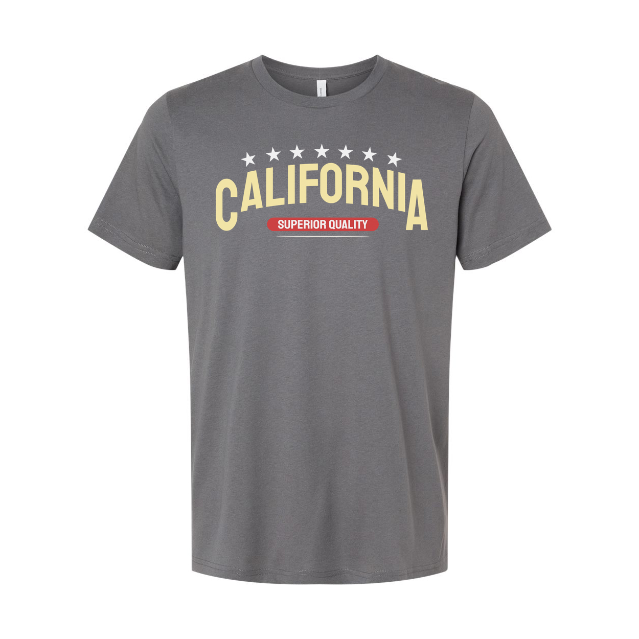 California Graphic Unisex T Shirt Short Sleeve With Star Arch Design Superior Quality Label