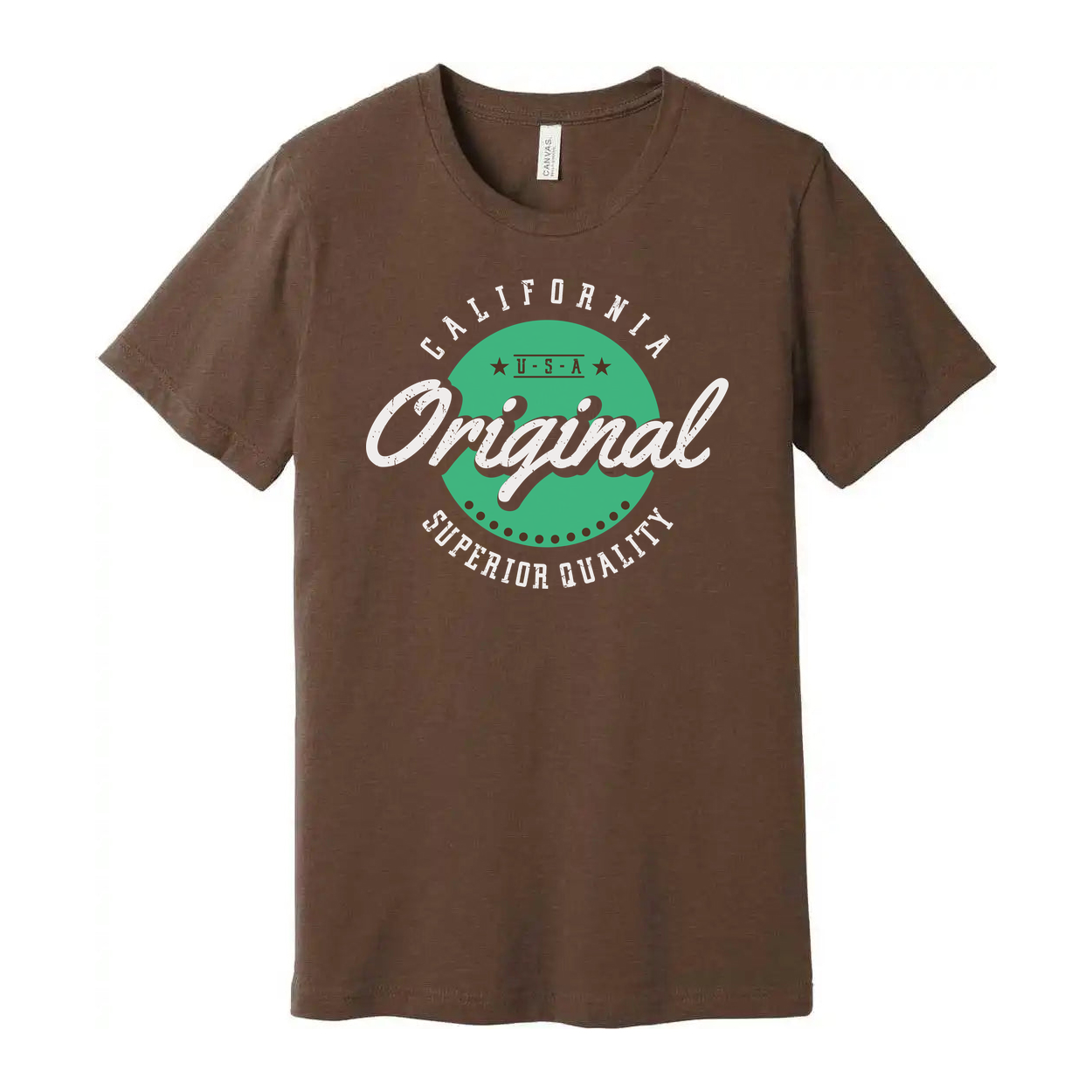 California Original Unisex Graphic T Shirt With Green Circular Badge And Superior Quality