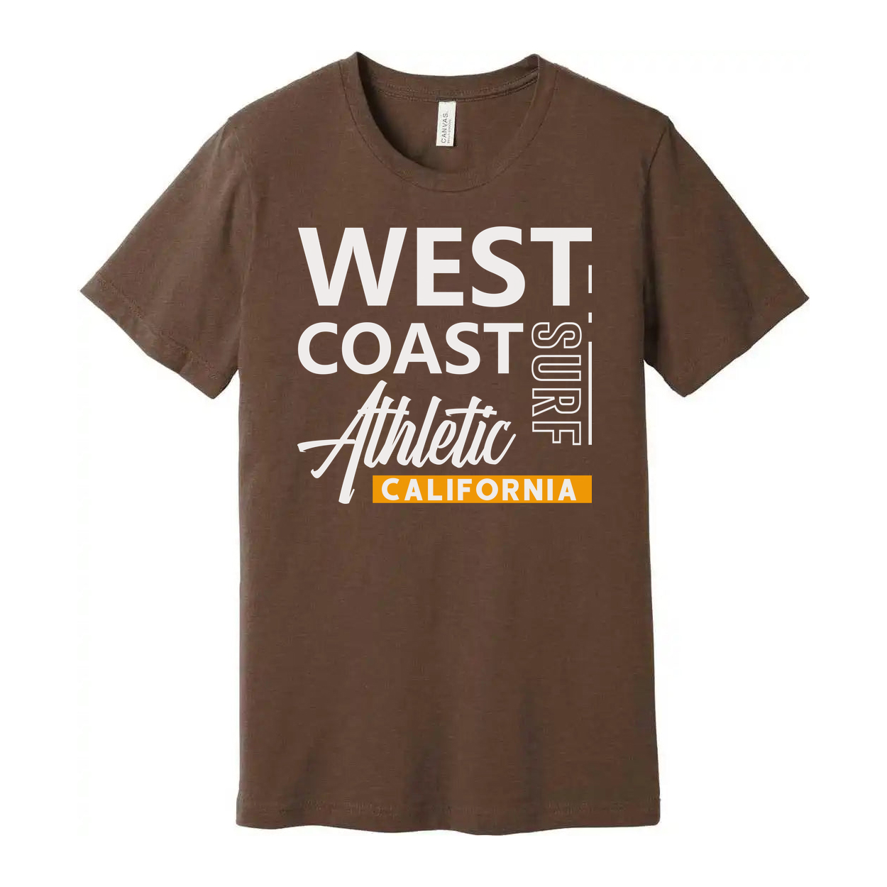 West Coast Surf Graphic T Shirt California Athletic Unisex Tee Short Sleeve