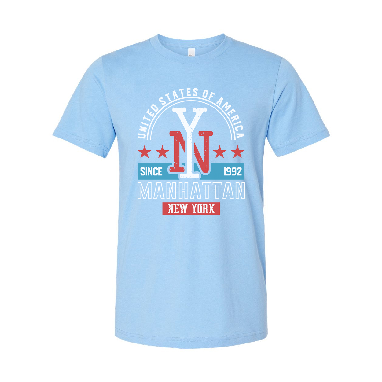 New York Manhattan Graphic Tee Unisex T Shirt With City Emblem Since 1992 USA