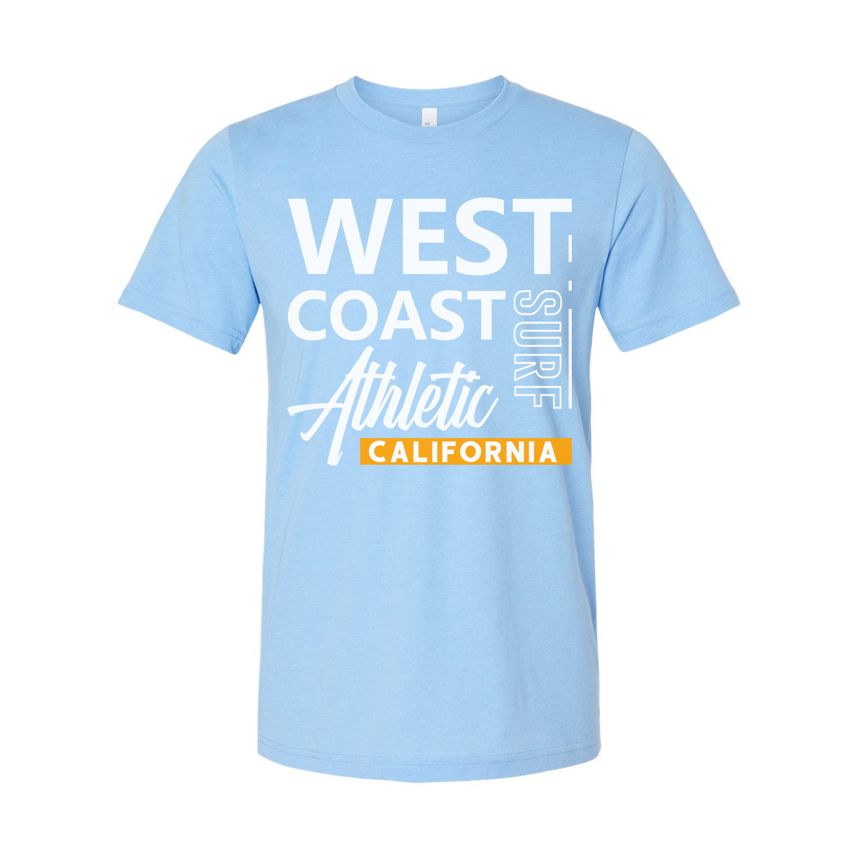 West Coast Surf Graphic T Shirt California Athletic Unisex Tee Short Sleeve