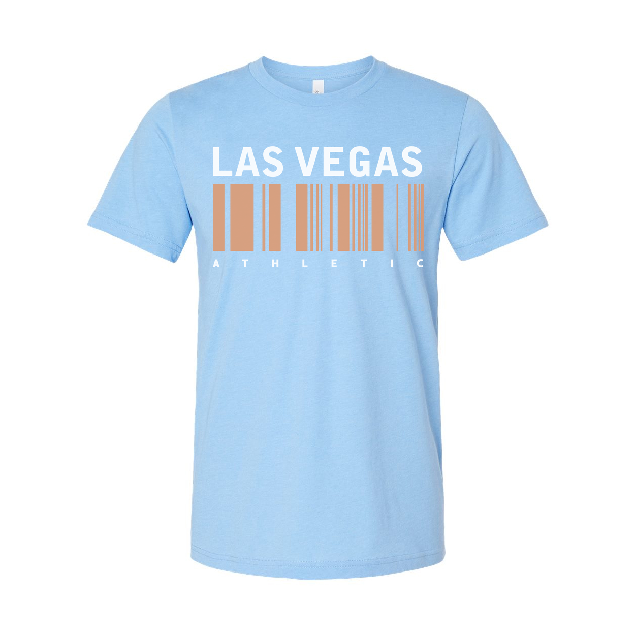 Las Vegas Athletic Barcode Graphic Unisex T Shirt Cotton Short Sleeve Casual Everyday Wear