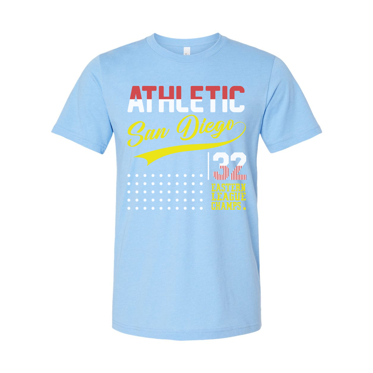 Athletic San Diego 32 Eastern League Champs Graphic T Shirt For Unisex Tee