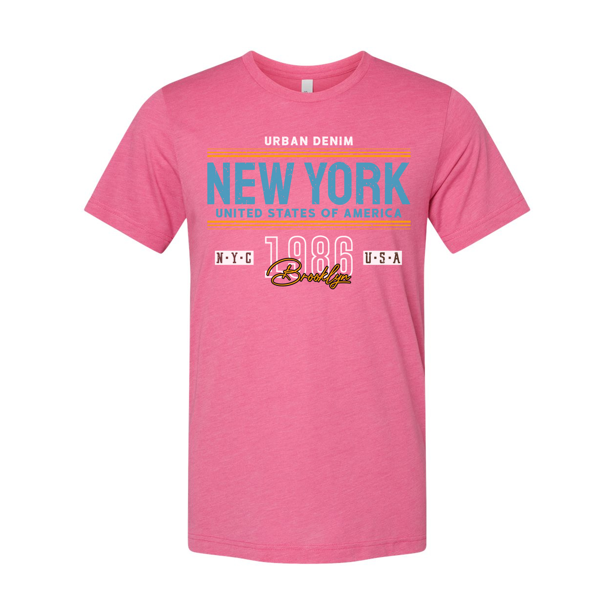 New York City Graphic T Shirt Urban Denim Brooklyn USA Unisex Short Sleeve
