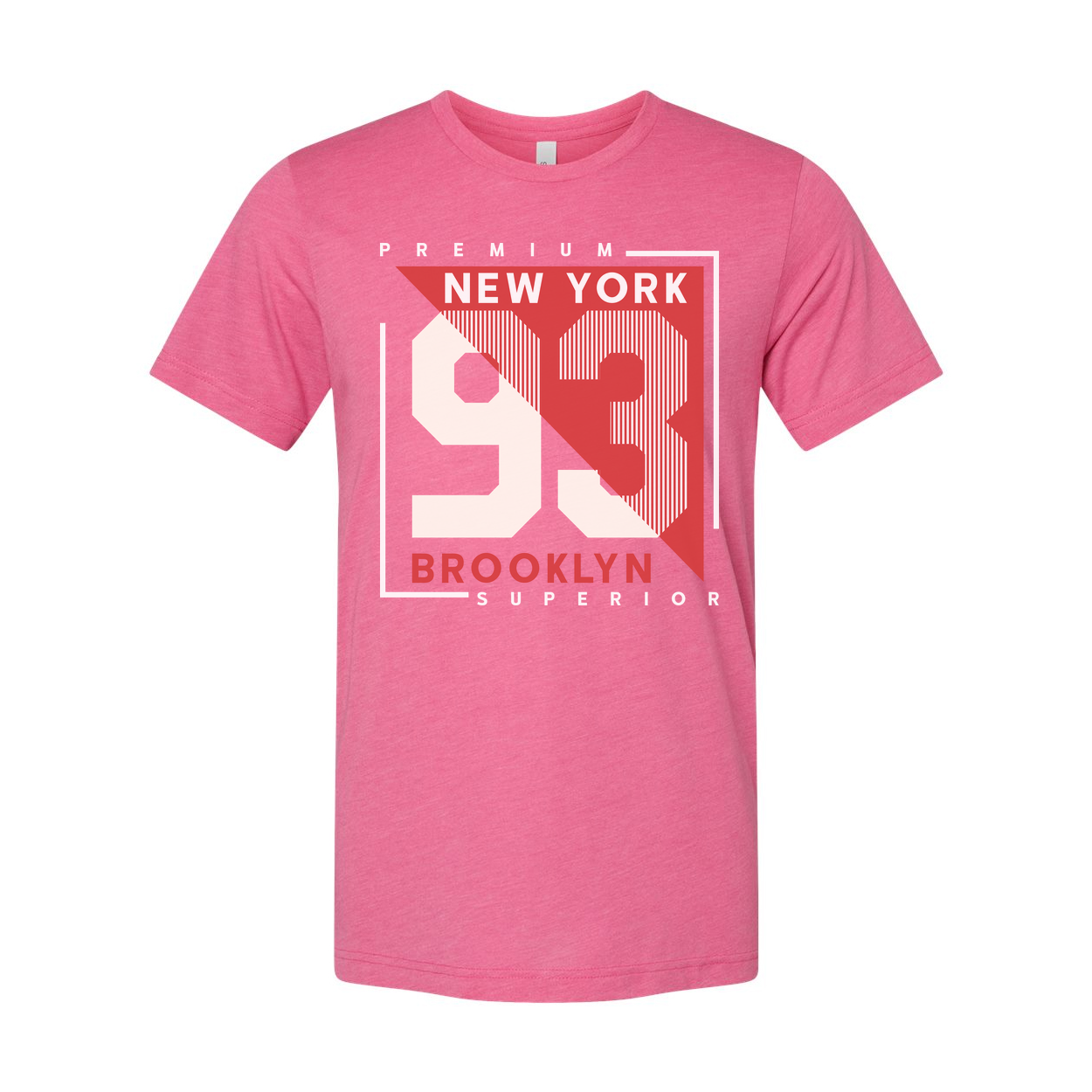 Premium New York 93 Graphic T Shirt With Brooklyn Superior Text Unisex Short Sleeve Cotton