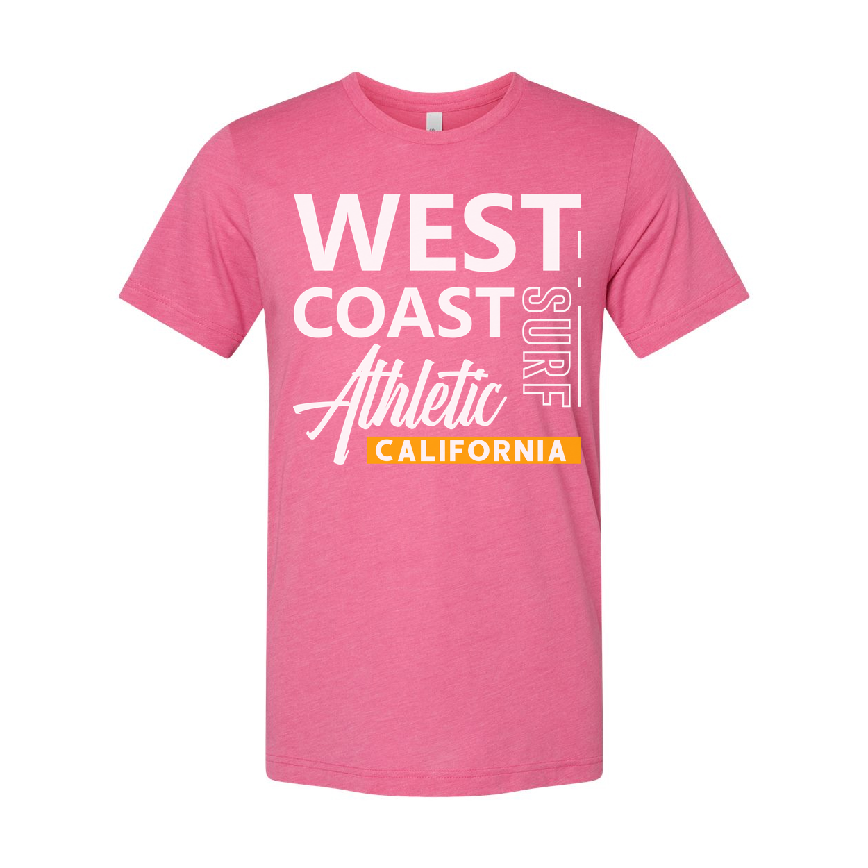 West Coast Surf Graphic T Shirt California Athletic Unisex Tee Short Sleeve