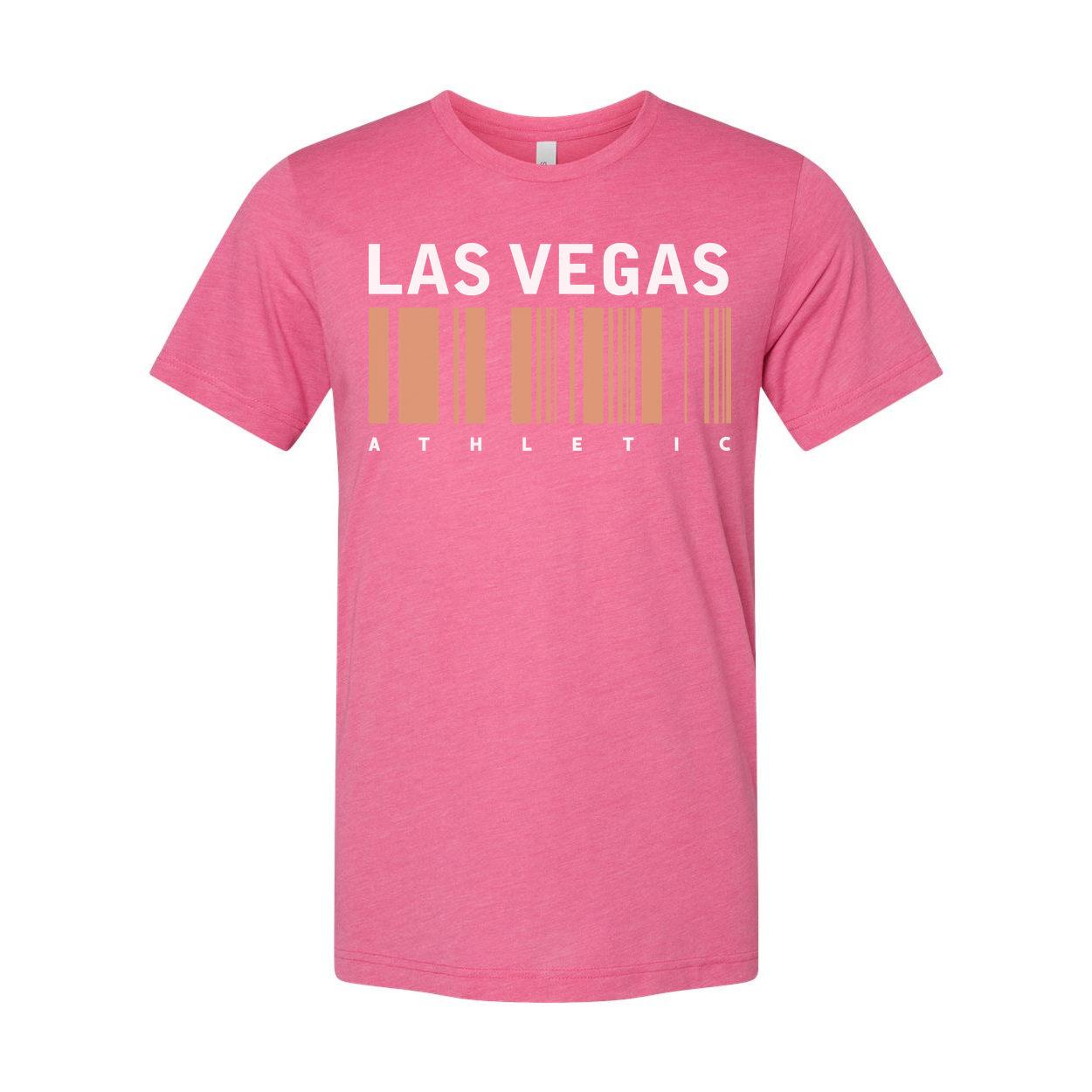 Las Vegas Athletic Barcode Graphic Unisex T Shirt Cotton Short Sleeve Casual Everyday Wear