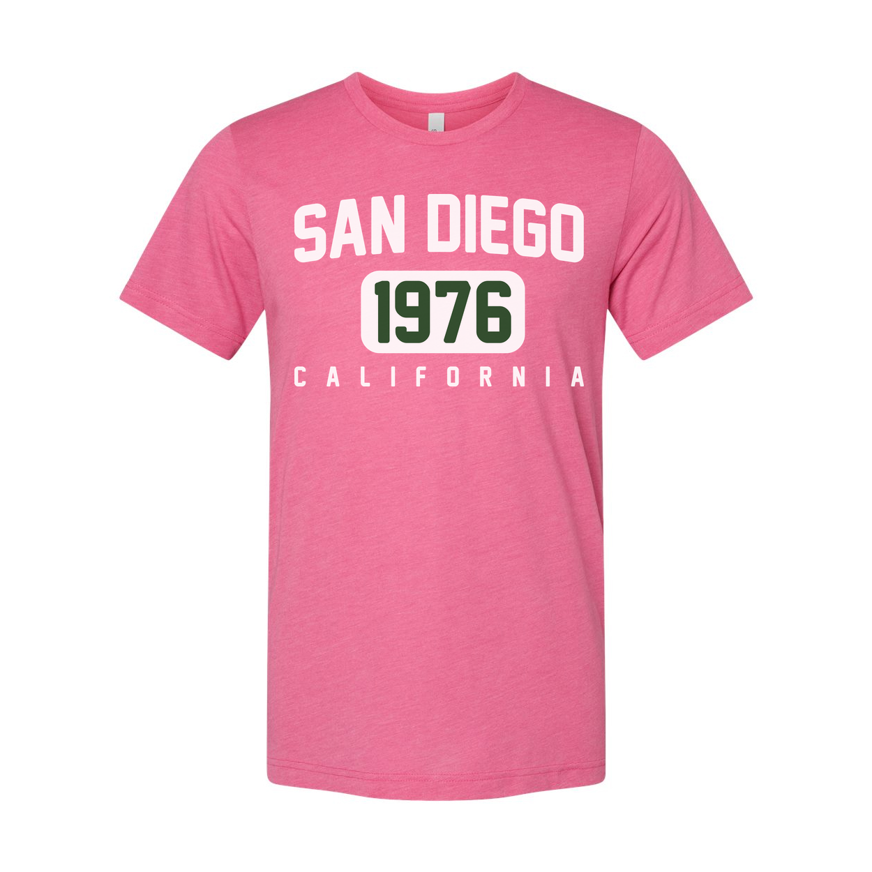 San Diego California 1976 Vintage Graphic Tee Unisex Short Sleeve Cotton T Shirt Classic