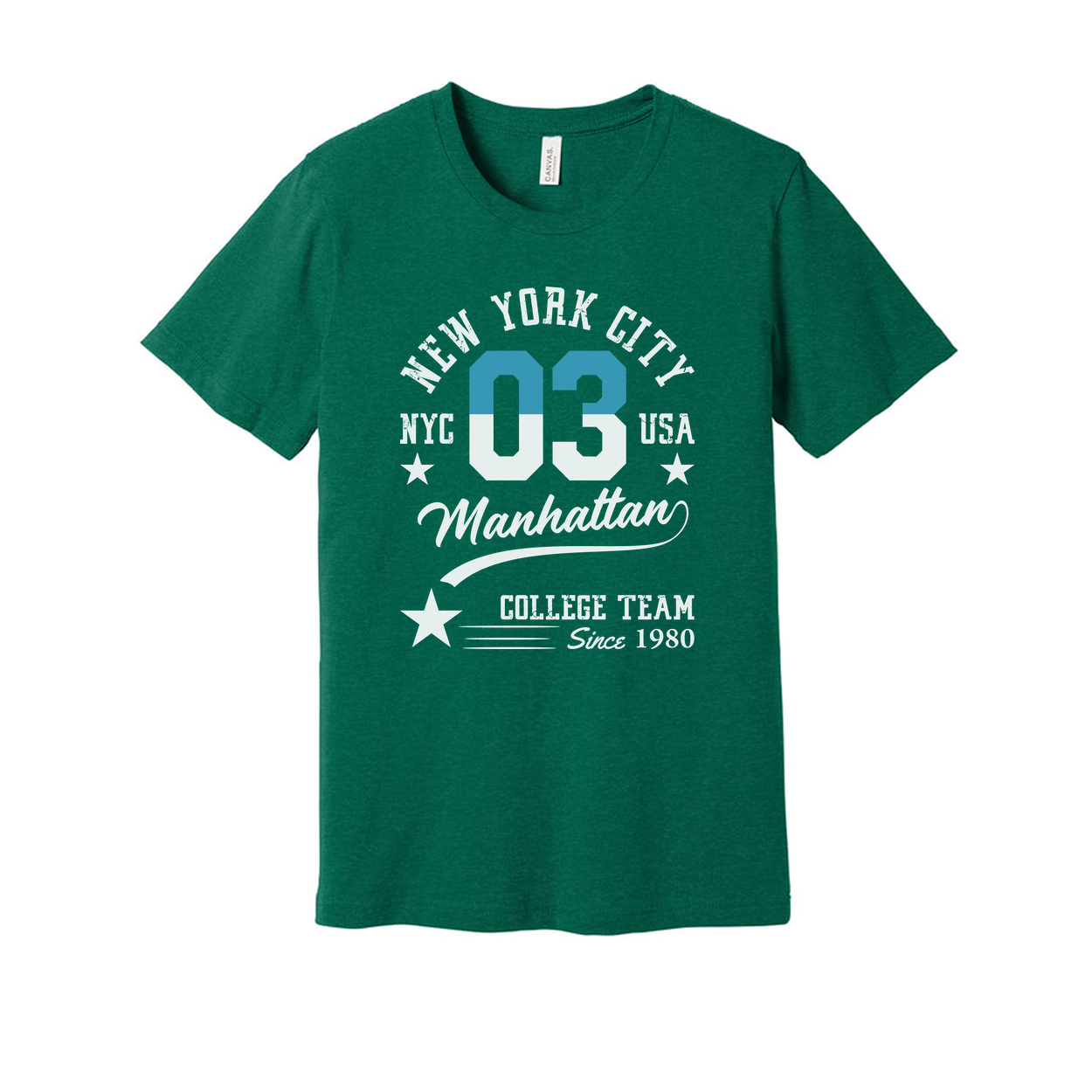 Unisex Graphic T Shirt With New York City 03 Manhattan College Team Since 1980