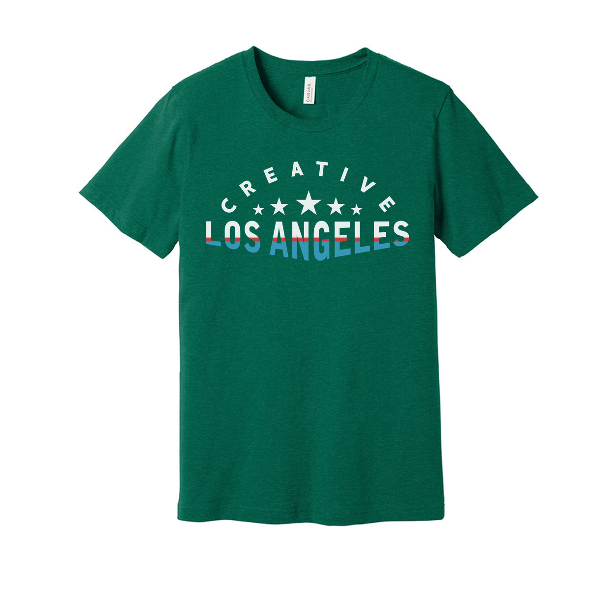 Creative Los Angeles Unisex Graphic T Shirt With Bold Text Design And Stars Soft Cotton Everyday Wear