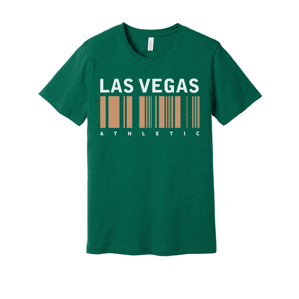 Las Vegas Athletic Barcode Graphic Unisex T Shirt Cotton Short Sleeve Casual Everyday Wear