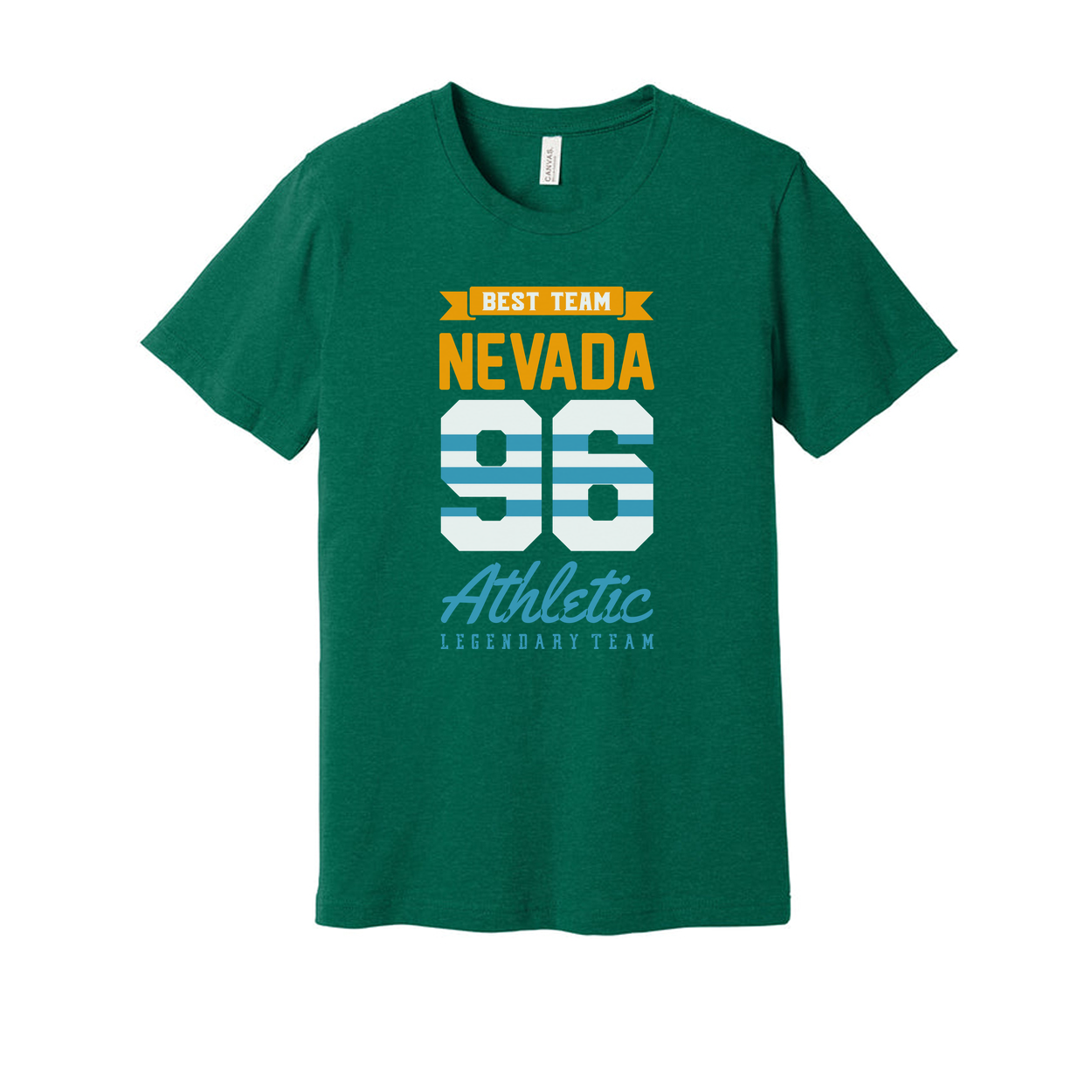 Nevada 56 Athletic Best Team Graphic T Shirt For Unisex Short Sleeve Casual Tee