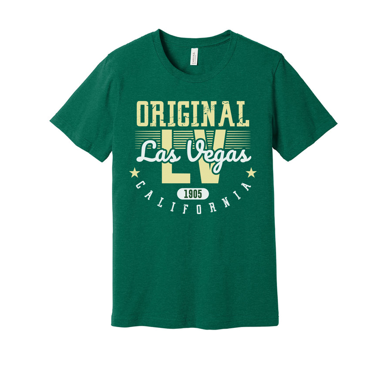 Original Las Vegas California Unisex Graphic T Shirt With Vintage 1905 Era Style Design