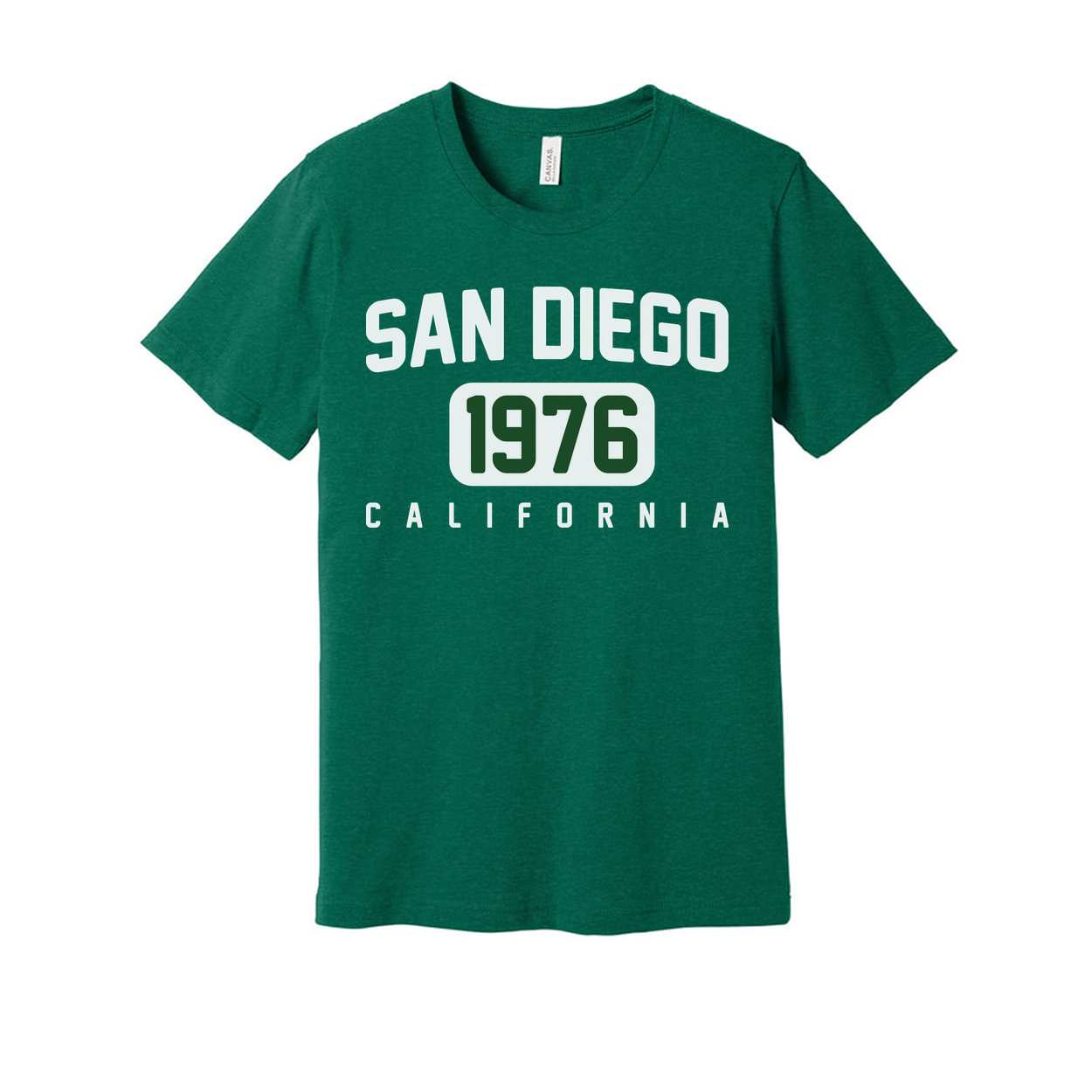 San Diego California 1976 Vintage Graphic Tee Unisex Short Sleeve Cotton T Shirt Classic