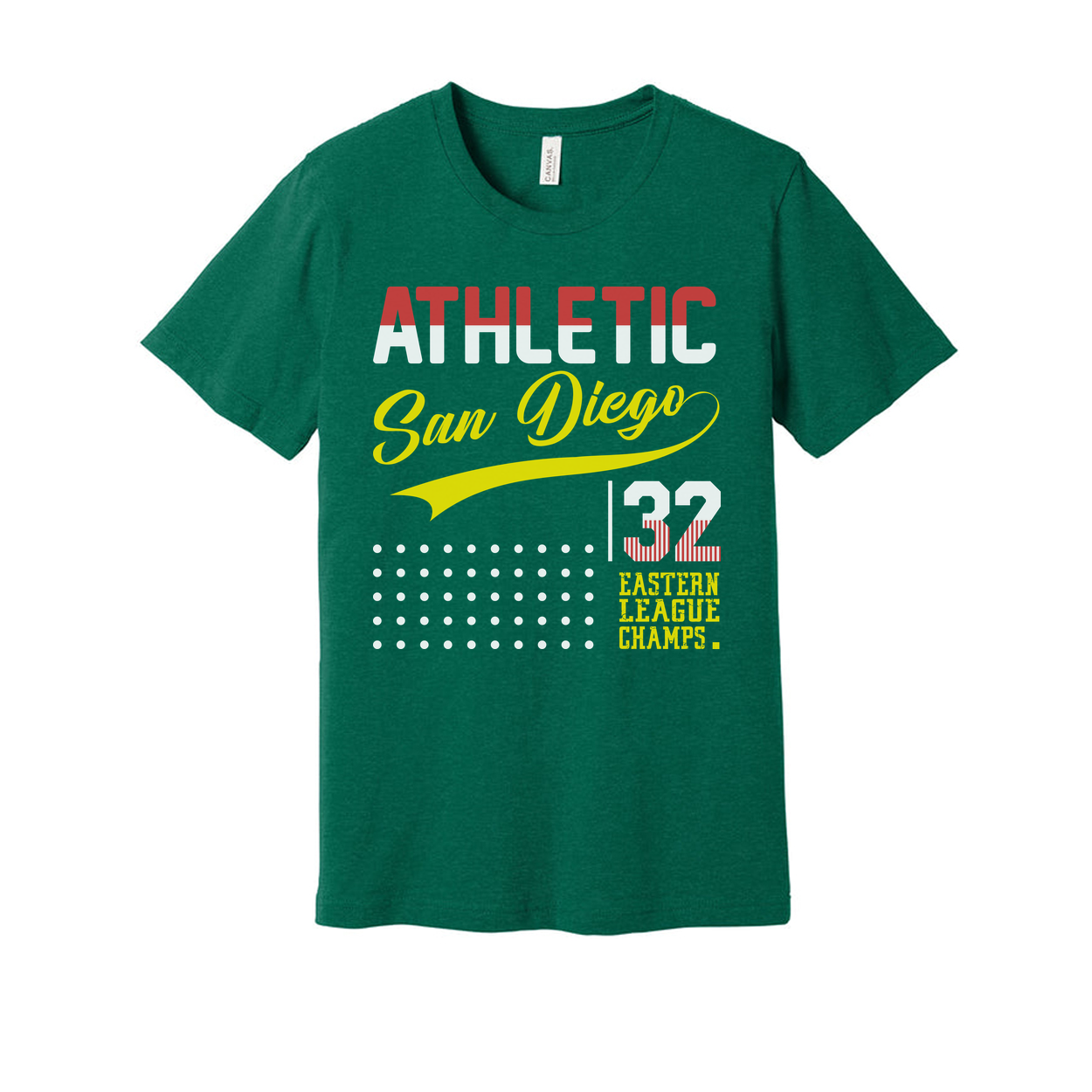 Athletic San Diego 32 Eastern League Champs Graphic T Shirt For Unisex Tee
