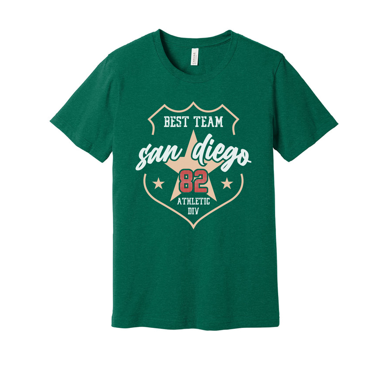 San Diego 82 Best Team Graphic T Shirt Unisex Shield Logo Athletic Tee For Men And Women
