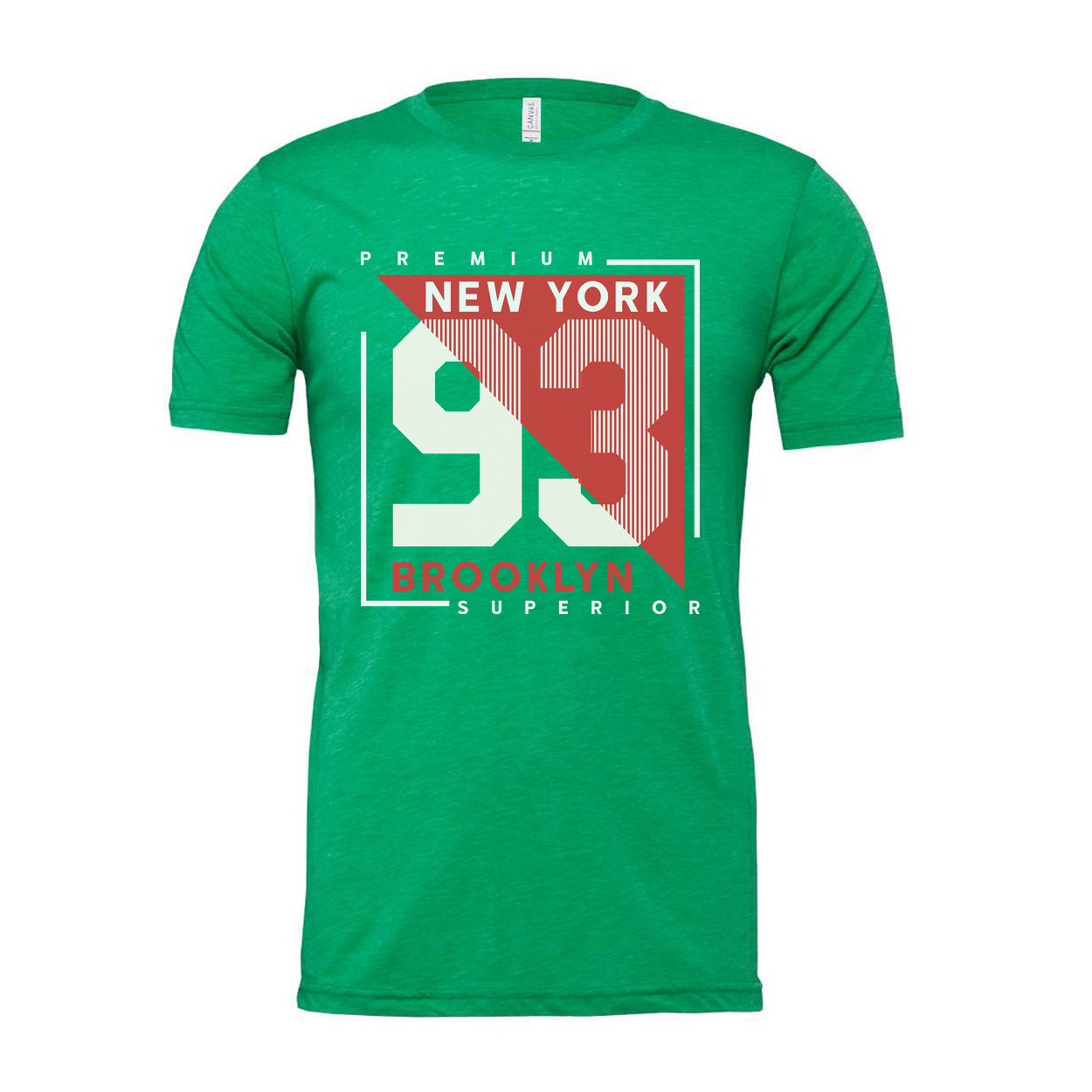 Premium New York 93 Graphic T Shirt With Brooklyn Superior Text Unisex Short Sleeve Cotton