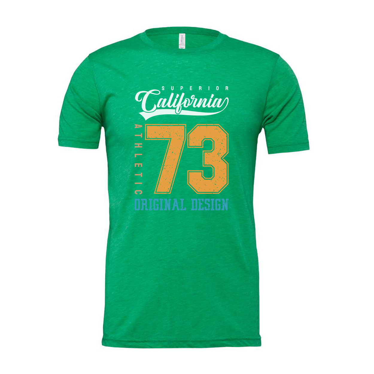 White Unisex Athletic California 73 Original Design Graphic T Shirt For Men And Women