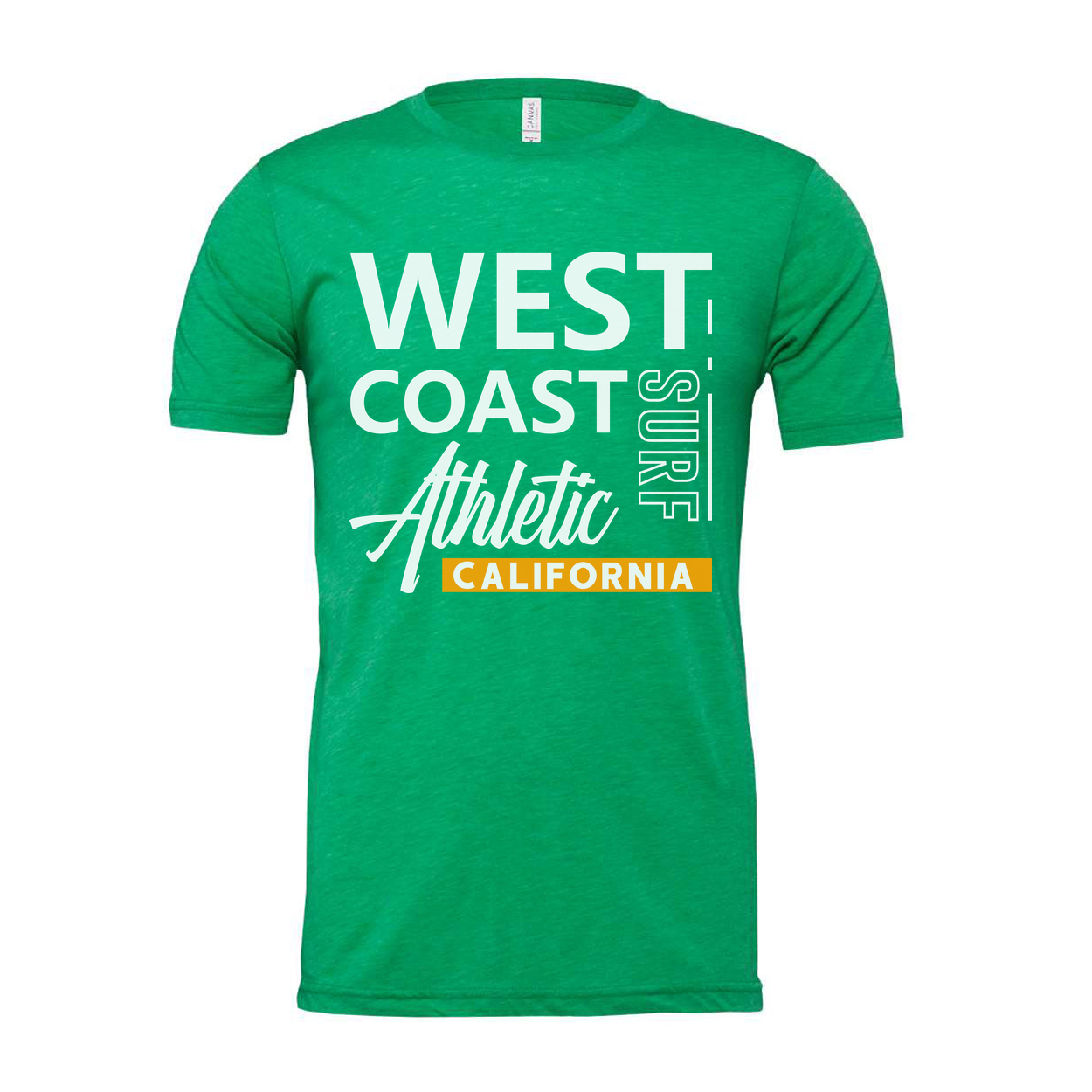West Coast Surf Graphic T Shirt California Athletic Unisex Tee Short Sleeve