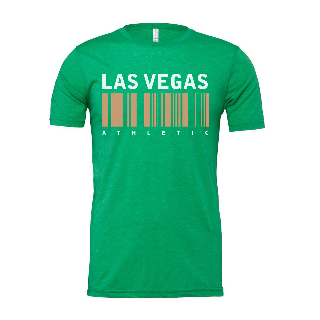 Las Vegas Athletic Barcode Graphic Unisex T Shirt Cotton Short Sleeve Casual Everyday Wear