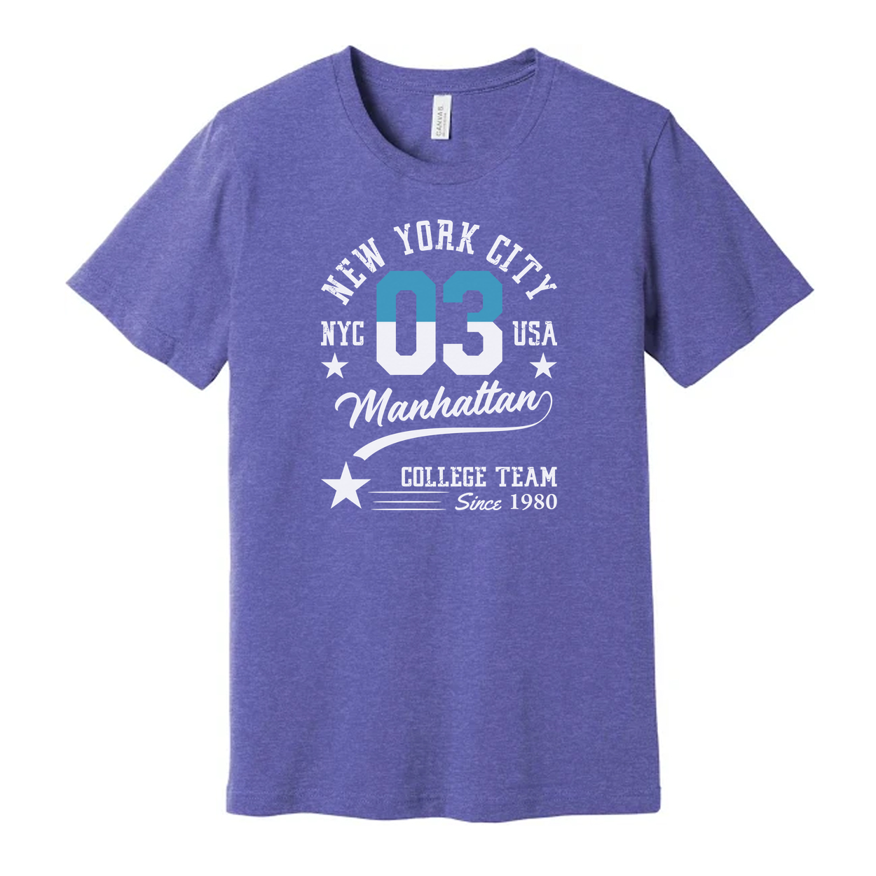 Unisex Graphic T Shirt With New York City 03 Manhattan College Team Since 1980