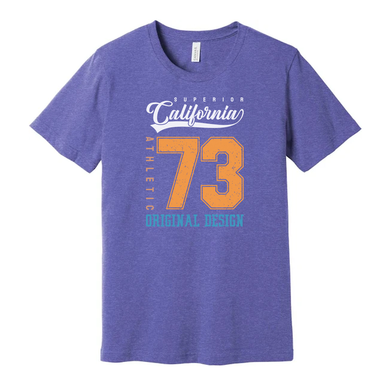 White Unisex Athletic California 73 Original Design Graphic T Shirt For Men And Women