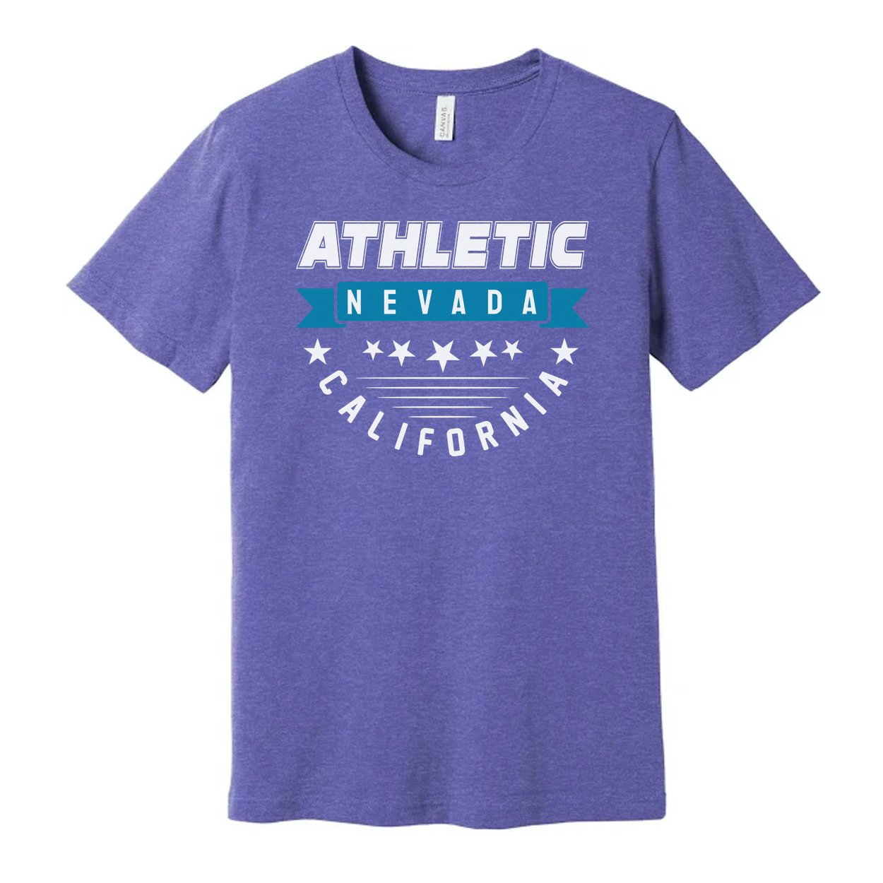 Athletic Nevada California Graphic Tee Unisex Short Sleeve T Shirt For Men Women