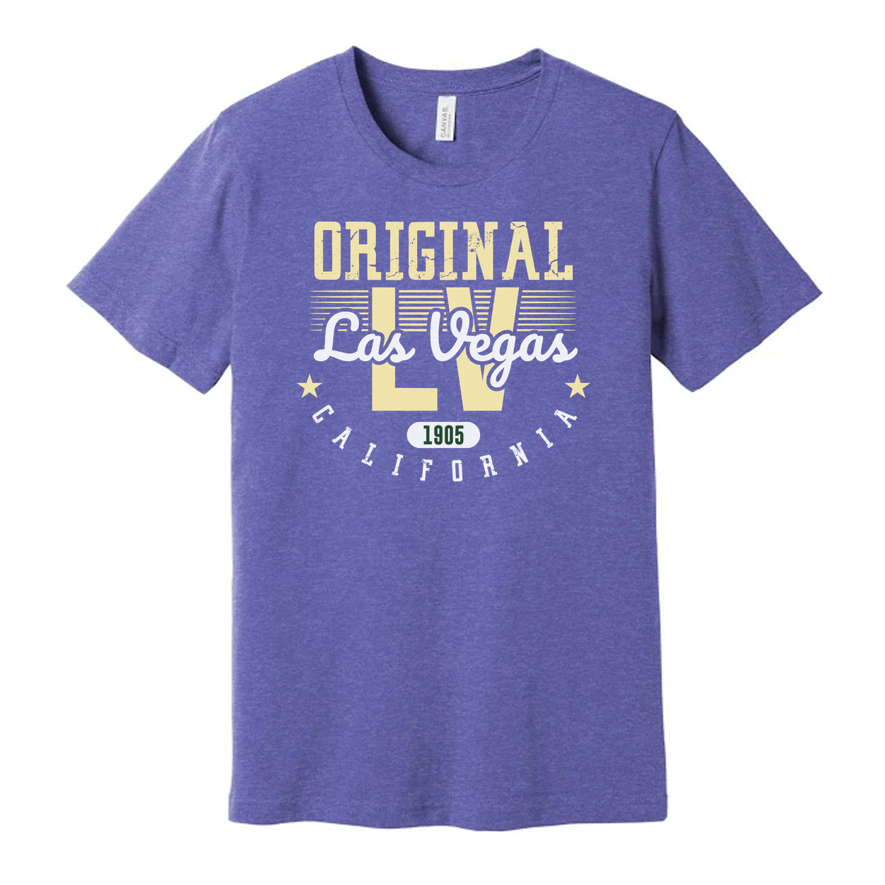 Original Las Vegas California Unisex Graphic T Shirt With Vintage 1905 Era Style Design