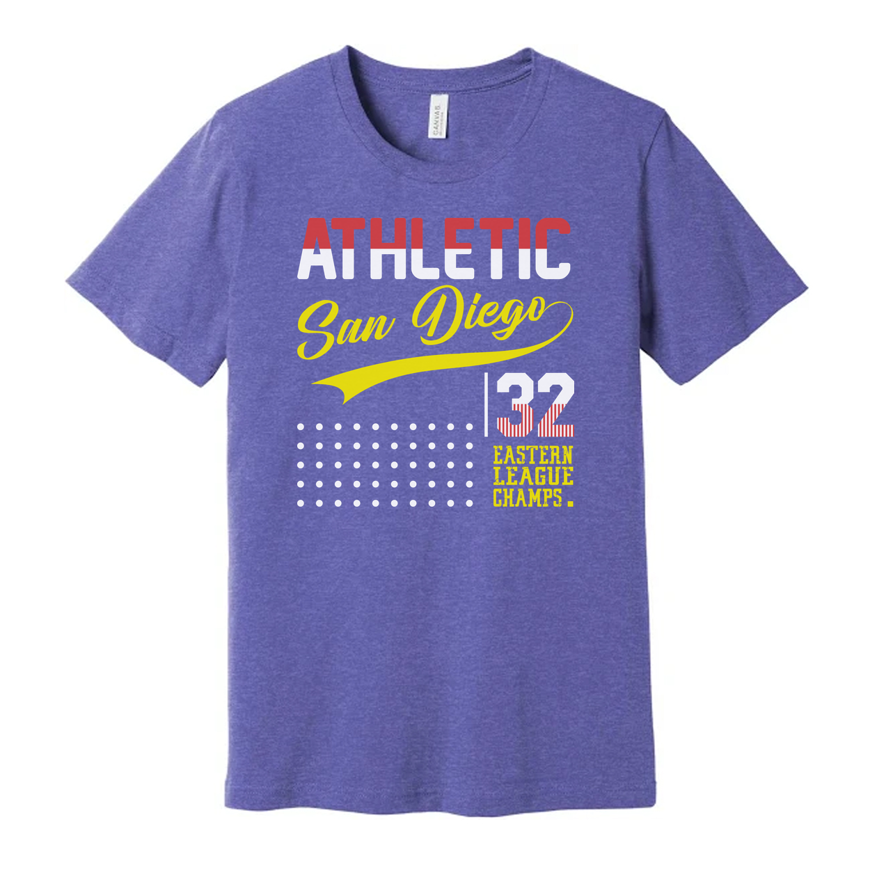 Athletic San Diego 32 Eastern League Champs Graphic T Shirt For Unisex Tee