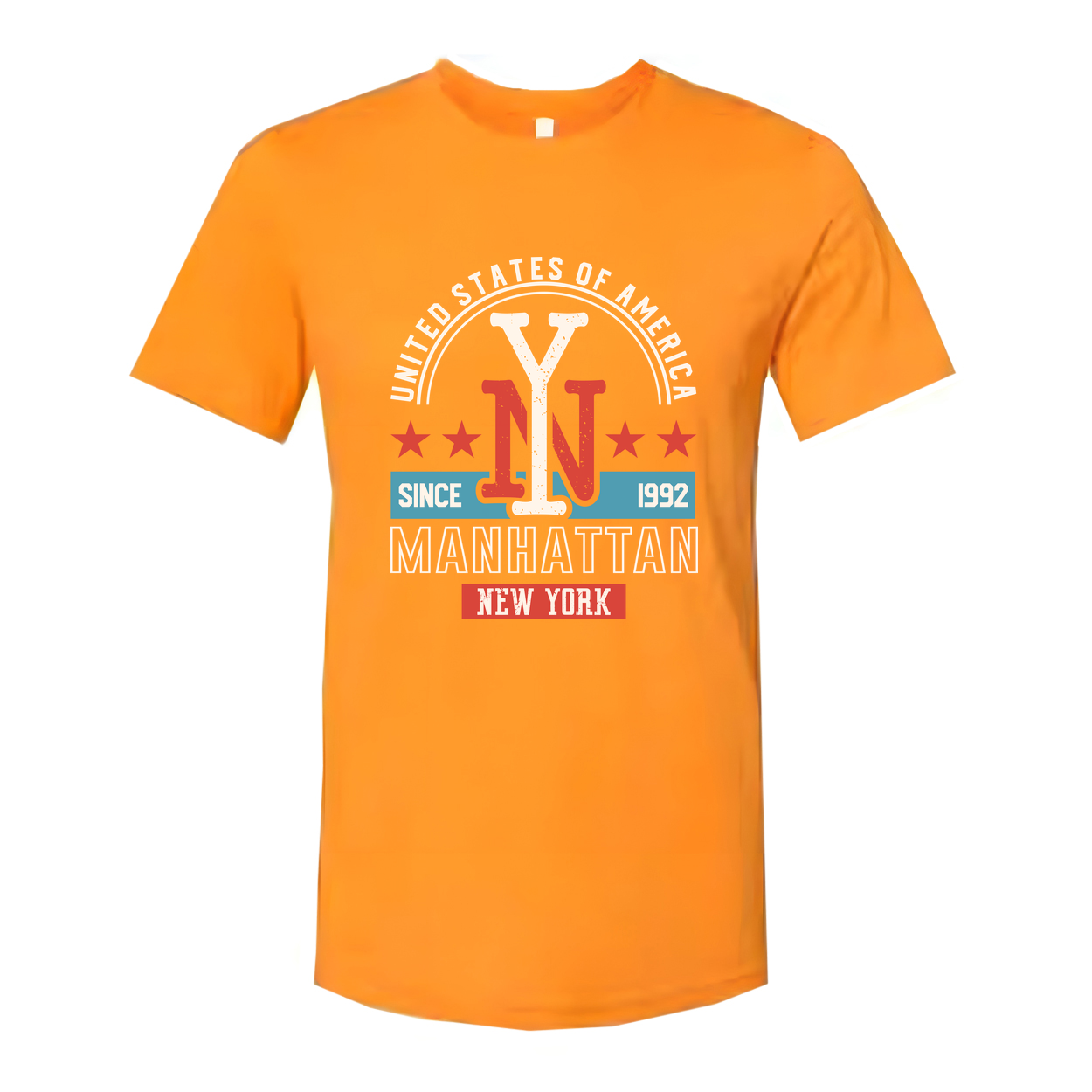 New York Manhattan Graphic Tee Unisex T Shirt With City Emblem Since 1992 USA